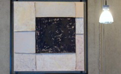 Color Field: Mondriaan in black, white and gray (large), 110 x 110 cm