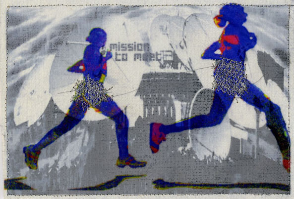 photo collage: marathon, 21 x 14 cm