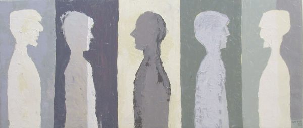 Profile painting by contemporary visual artist Hester van Dapperen