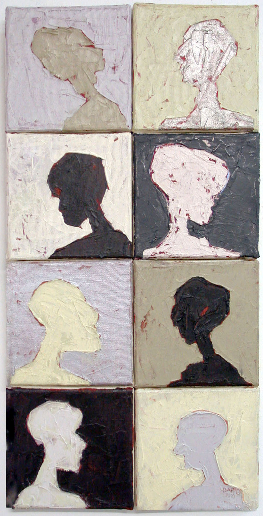 Profile painting by contemporary visual artist Hester van Dapperen